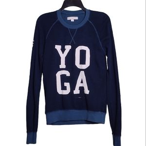 Spiritual Gangster midnight blue YOGA long-sleeve lightweight sweatshirt S